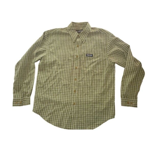 Pelle Pelle Button Up Shirt Men Sz‎ M Vintage Geometric Long Sleeve Green - Picture 1 of 7